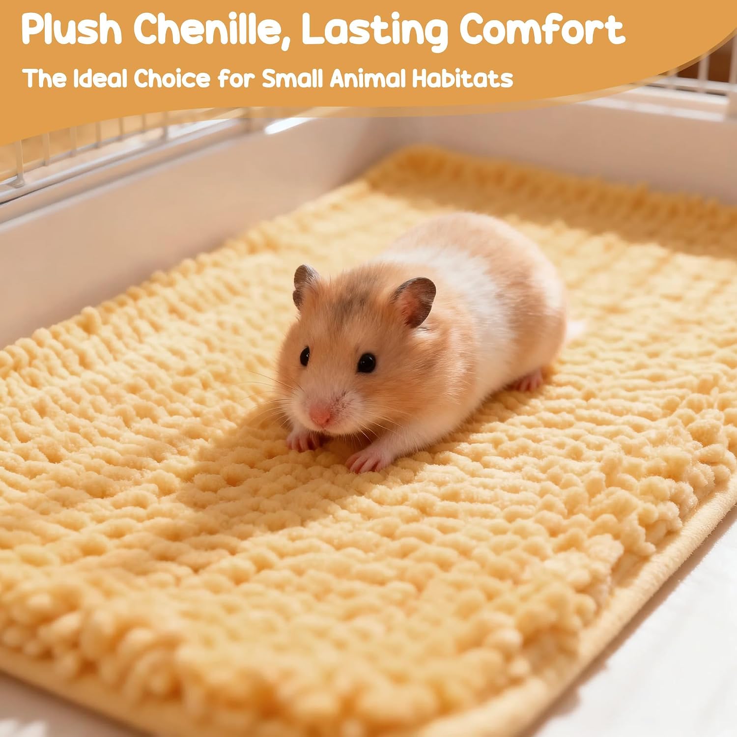 6 Pcs Guinea Pig Cage Liner, 20x12 Inch Washable Fleece Bedding Mat | Reusable Guinea Pig Bedding & Pee Pads for Small Animals, Rabbit