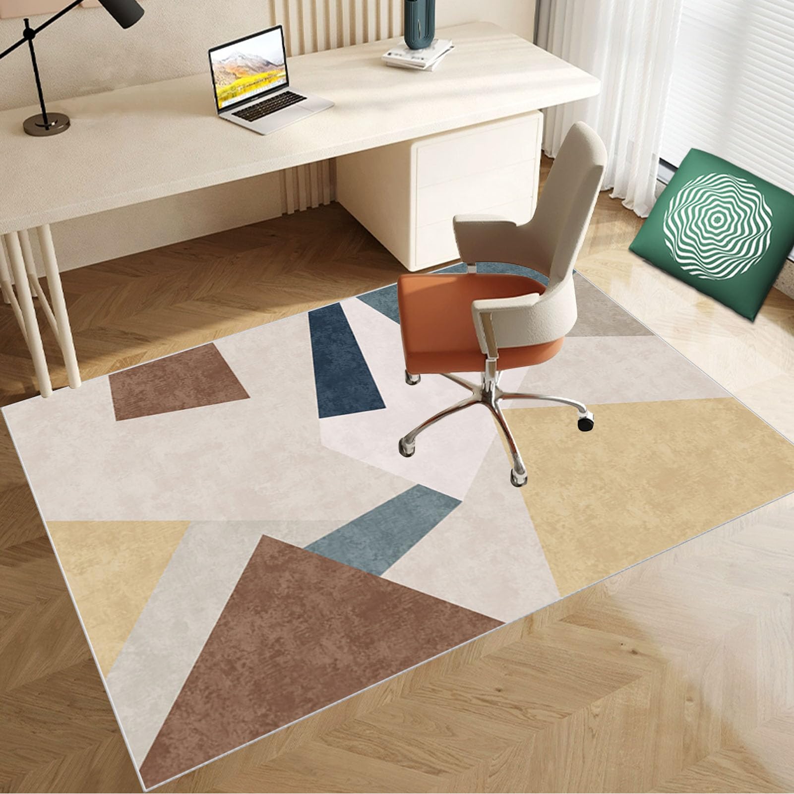 100 x 120 cm Heavy Duty Office Chair Mat for Carpeted Floor Computer Gaming Desk Chair Mat for Carpet Hard Floor Protector Mat for Rolling Chair Carpet Protector Chair Mat Floor Mat for Office Chair