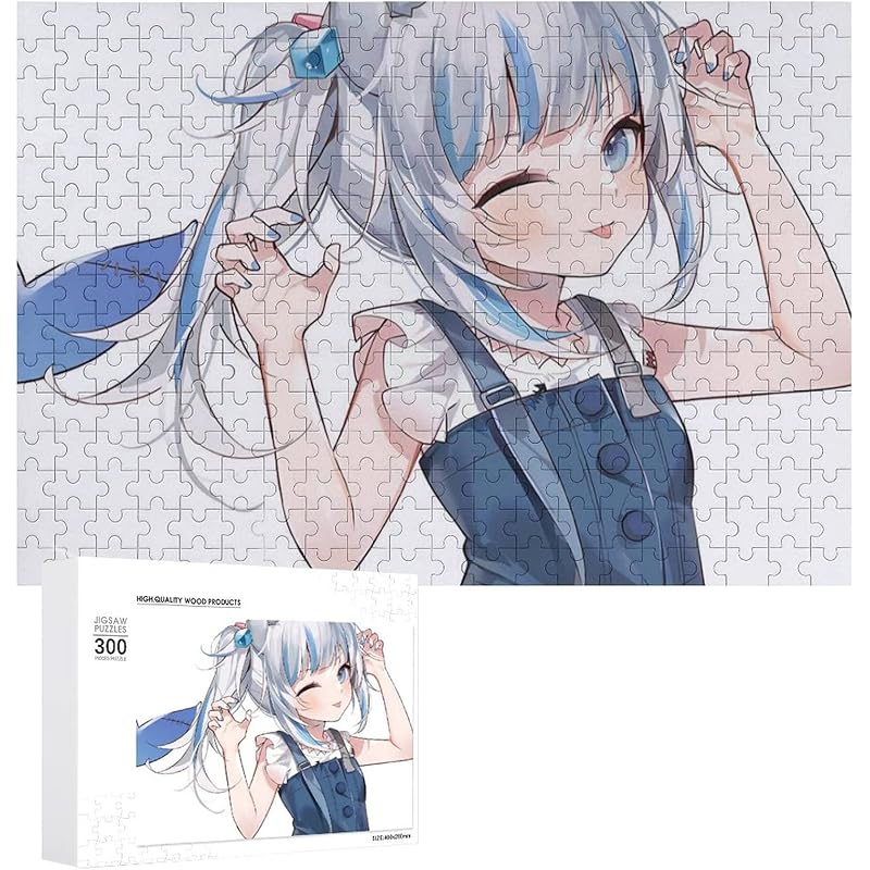 パズル プチギフト オシャレアニメ柄 がうる ぐら サメちゃん パズル 300 500 1000ピース ジグソーパズル 天然素材 100 木製 大人向け 脳力開発 集中力鍛錬 暇つぶし ストレス解消 部屋飾り キャラクター 漫画 周辺 絵画 萌えグッズ 健康的素材で安全安心 300 Pcs
