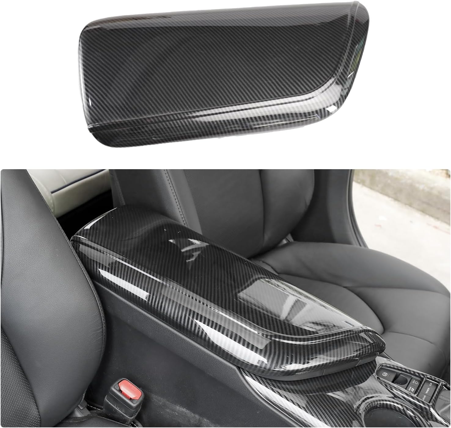 YINGTUU for Toyota Camry XV70 XLE XSE 2018 2019 2020 2021 2022 2023 2024 Accessories Stickers Center Console Gear Shift Panel Decal Carbon Fiber Pattern