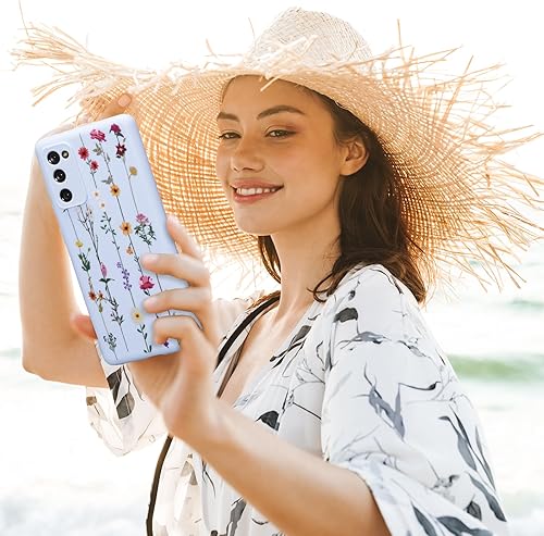 Vista 184 de ZTOFERA Funda protectora delgada para Samsung Galaxy S21 FE 5G, bonito diseño de flores para niñas y mujeres, funda protectora delgada para Galaxy