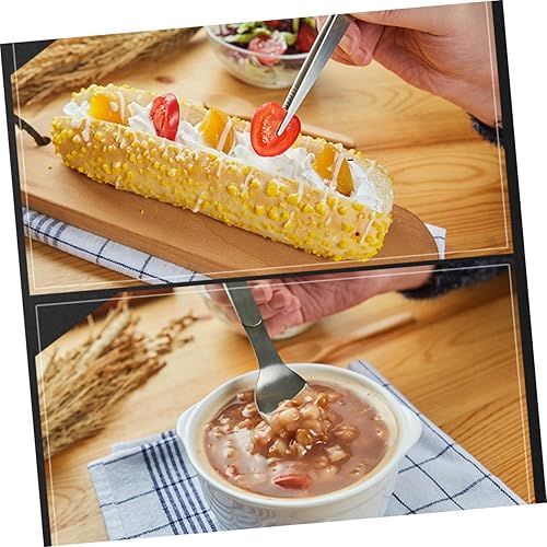 Miniatura 8 de KOMBIUDA Cuchara de prueba de sabor de acero inoxidable cuchara de degustación de metal cucharas de postre de plata pinzas de cocina cucharas de