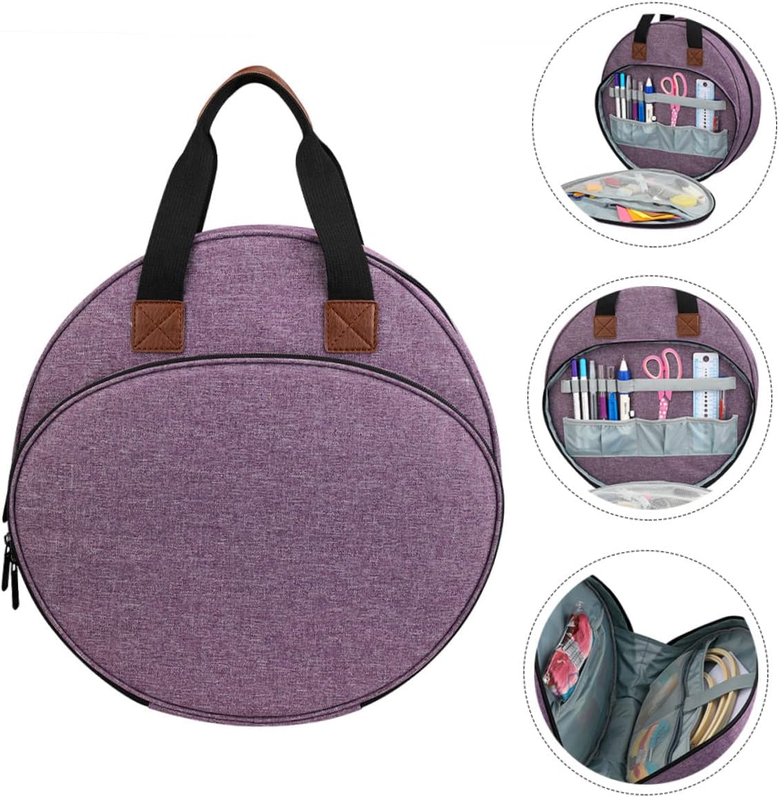 Veemoon Embroidery Kit Beginner Set Storage Bag for Embroidery Threads Supplies