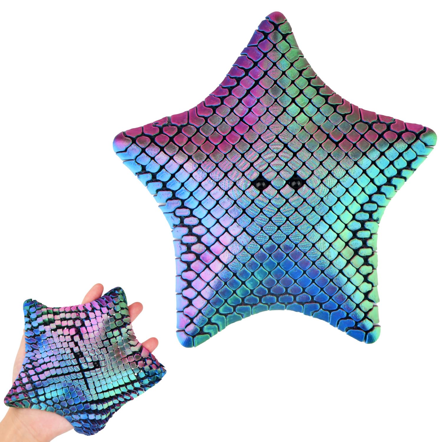 3D Printed Starfish Fidget Toy, Cute Star Sensory Fidget Toys, Stretchable And Flexible Star Stress Relief Toy