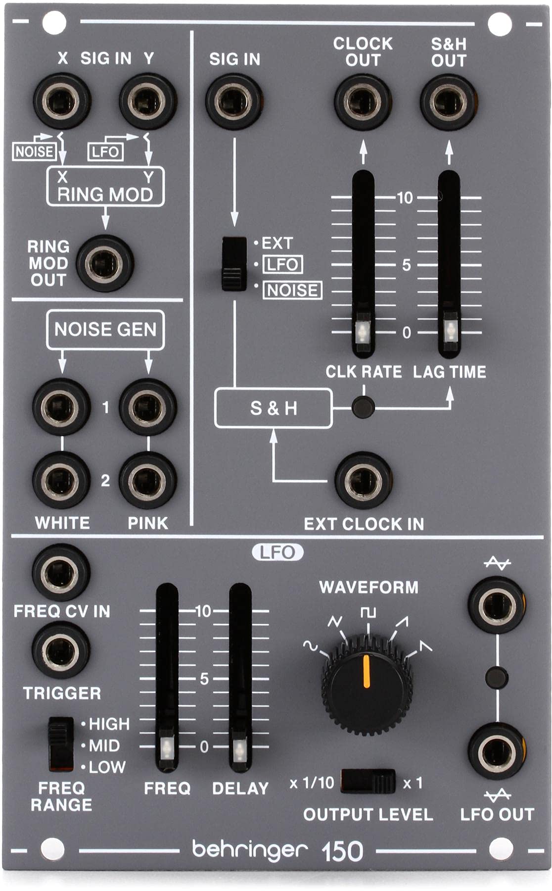 Behringer 150 RING MOD/NOISE/S&H/LFO Legendary Analog Ring Modulator/Noise/S&H/LFO Module for Eurorack