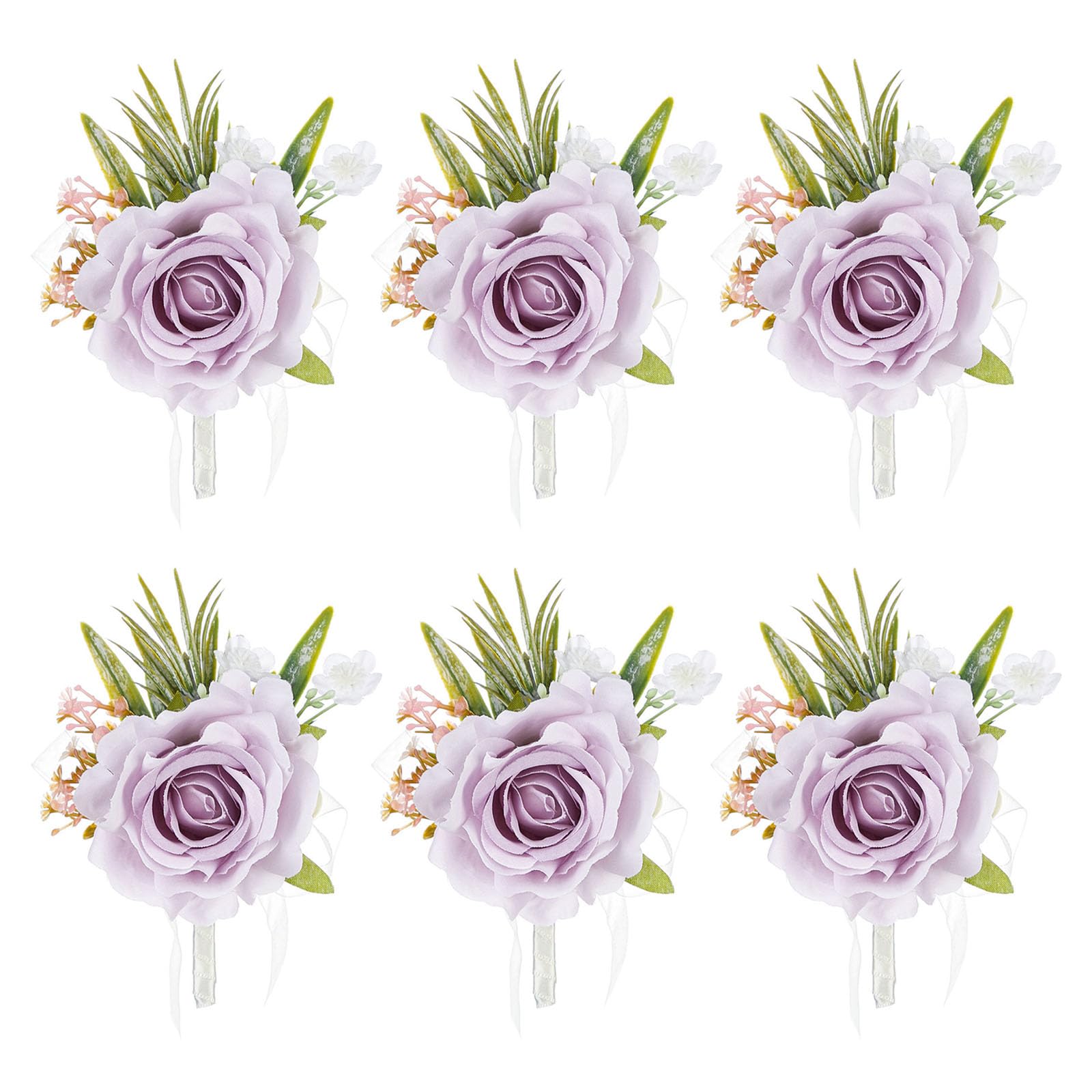 Kalttoy Sophisticated Artificial Rose Bouquet Distinctive Artificial Flower Corsages Arrangement for Bridal Wedding Decors Bridal Wrist Flowers