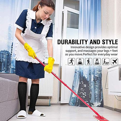 Miniatura 5 de Hi Clasmix Graduated Medical Compression Socks for Women&Men Circulation Recovery-Knee High Supports Running Socks