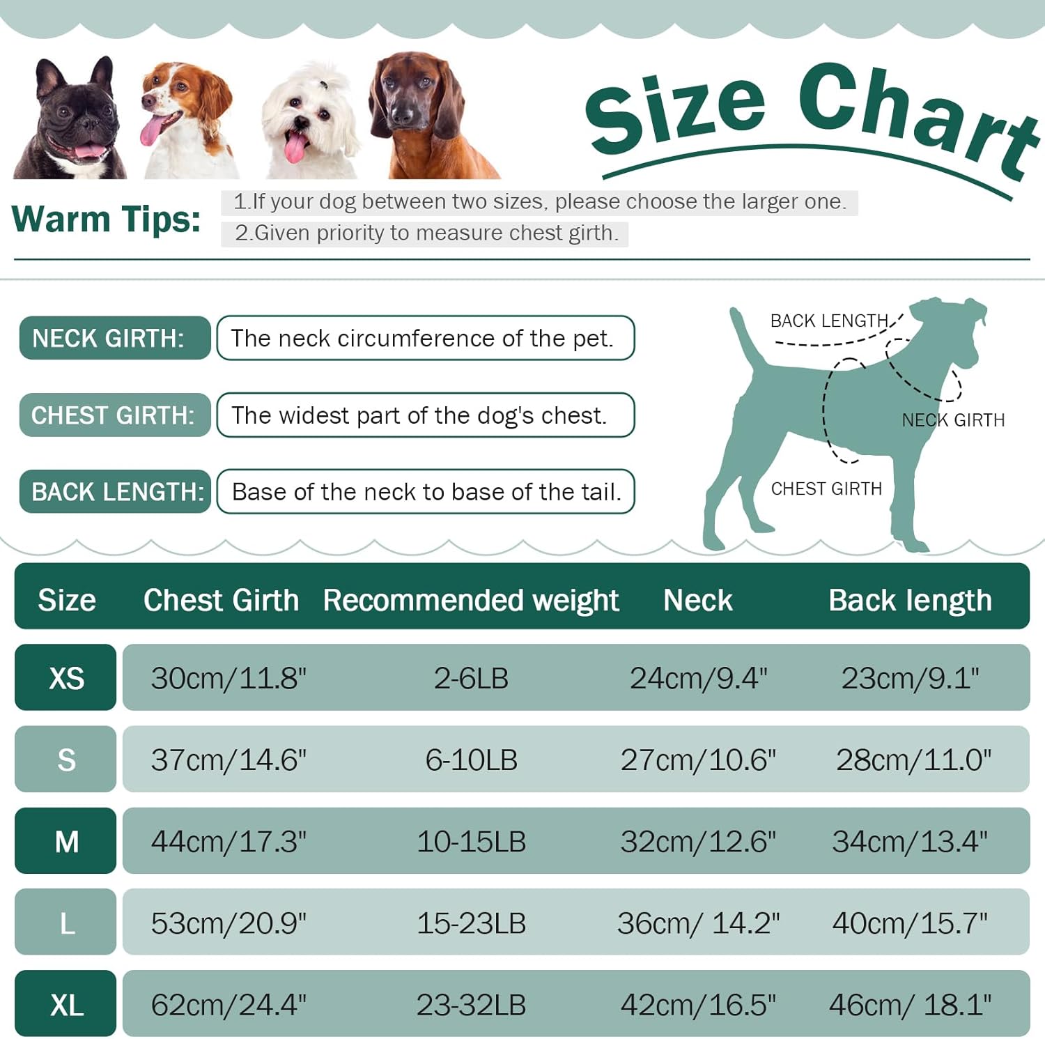 QBLEEV Puppy Sweaters - Green Pet Sweater Dress with Turtleneck - Small Dog Winter Warmth for Girls & Boys - Christmas