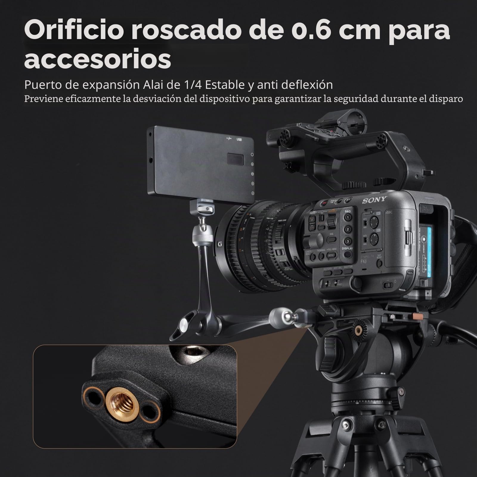 Cayer BF30L 73"/187cm Trípode Video, Soporte de Trípode de Aleación de Aluminio Resistente con 360° Cabezal de Arrastre Fluido, Placa QR Compatible con Canon Nikon Sony Otras,Carga hasta 17.6lb/8kg