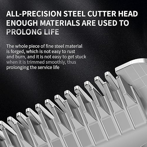 Miniatura 3 de Cortapelos para perros para aseo de mascotas, recortadora de bajo ruido, recargable, inalámbrica, de alta potencia, con hoja de acero inoxidable