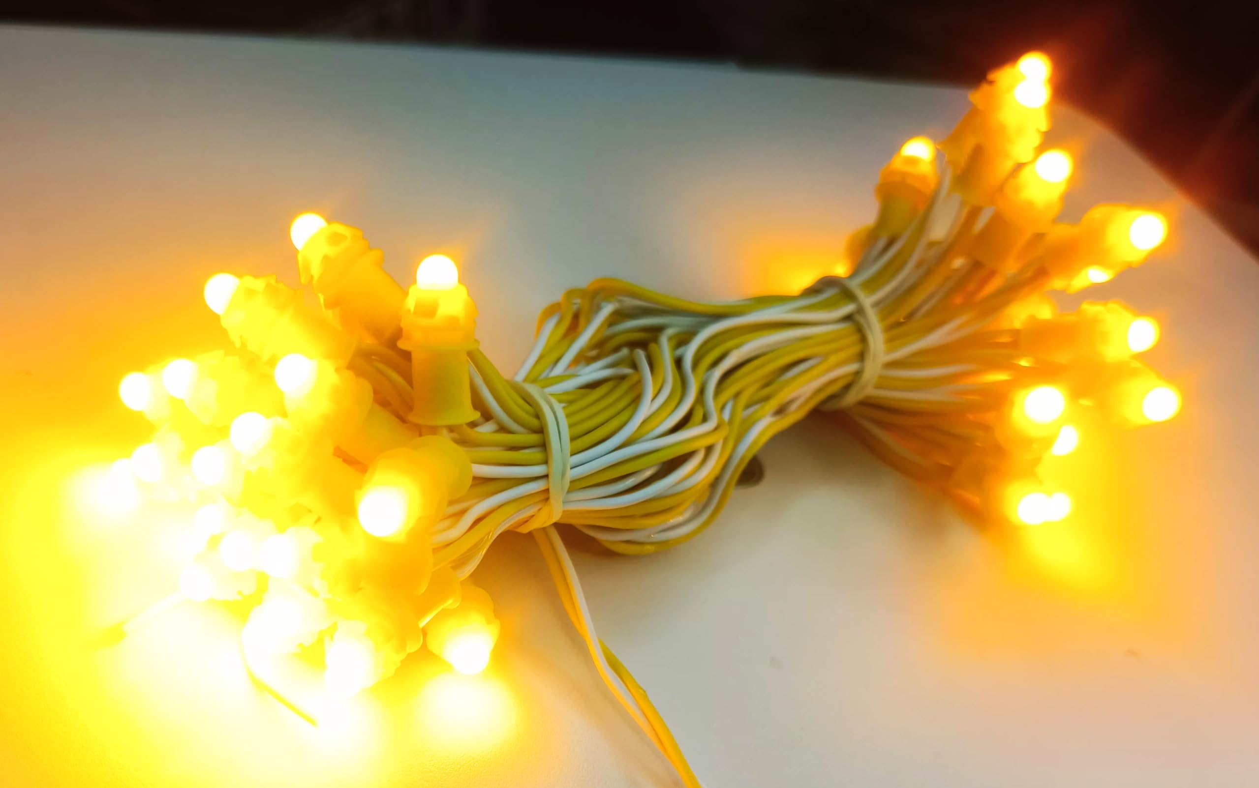 50 Bulb Pixel LED Chain in Yellow Color with SMD LED Pixels and a 20 feet Length-image-6