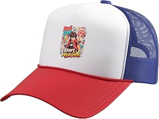 Gamer Anime Retro Gaming Bad Day New Game Video Games Boys Trucker Hat with Adjustable Mesh Back