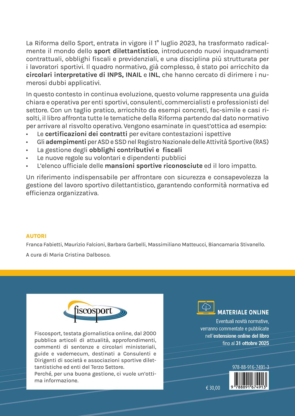 Lavoro sportivo. Guida pratica su adempimenti, problemi operativi e soluzioni per ASD E SSD. Con espansione online