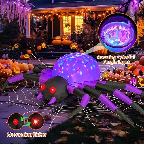 Miniatura 2 de COMIN Inflables de Halloween de 9 pies de ancho para decoración al aire libre, decoración de patio inflable con LED integrado para patio, jardín,