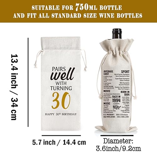 Miniatura 2 de Jettryran Regalos de 30 cumpleaños para mujeres y hombres, regalos de cumpleaños de 30 años, decoraciones de aniversario de 30 años, suministros de