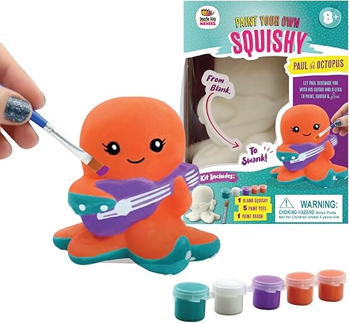 DOODLE HOG Kit de pintura blanda de pulpo, juguetes esponjosos para niños, juguetes esponjosos para niños, animales esponjosos de elevación lenta,