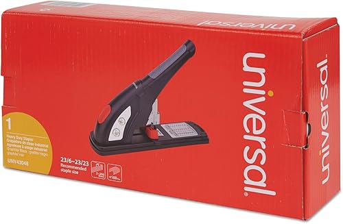 Miniatura 4 de Universal Grapadora de plástico y metal, capacidad para 200 hojas, negro/grafito