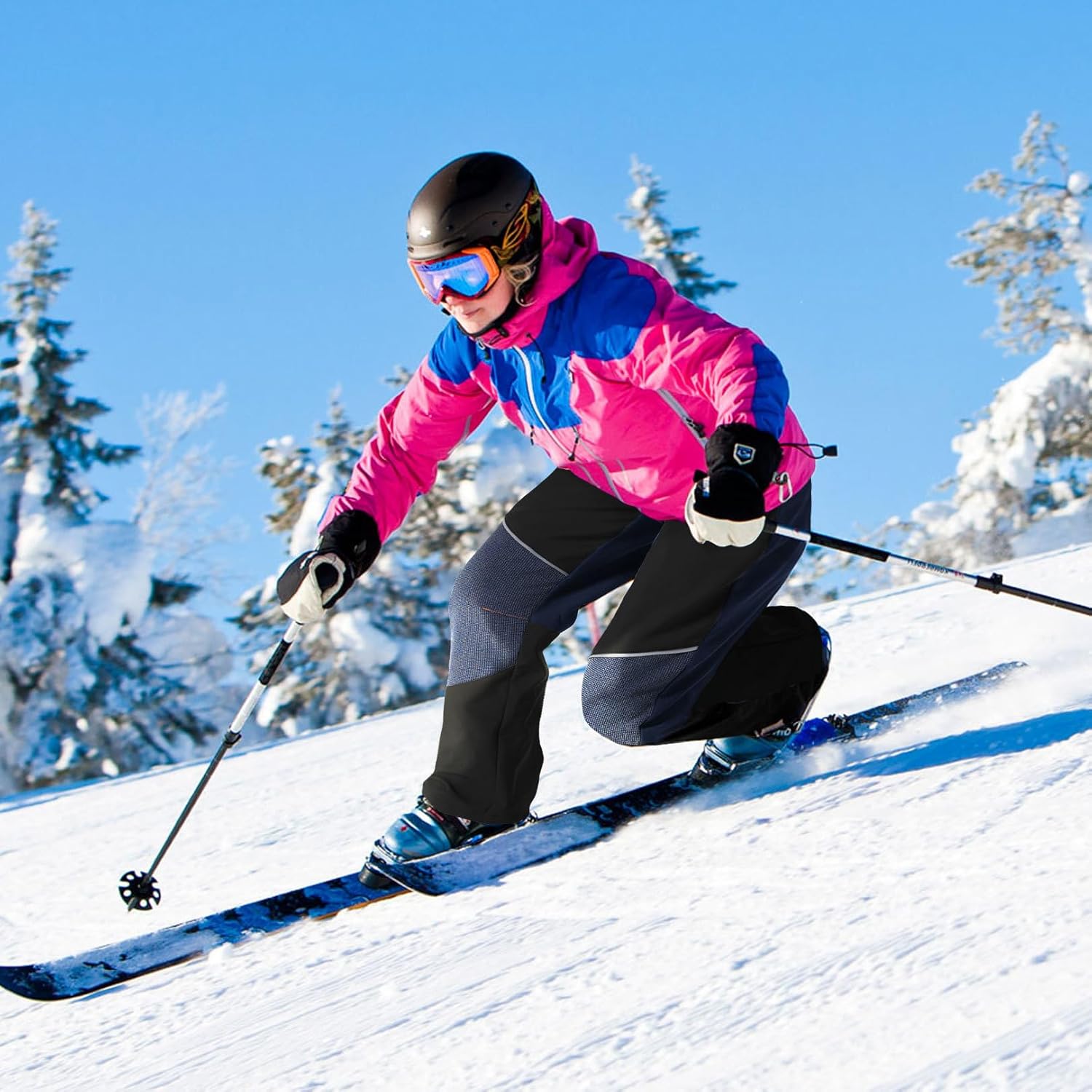 ANGEL CITIZ Kids Snow Ski Pants Hiking Boys Girls Outdoor Waterproof Windproof Fleece Warm Snowboard Pants - Image 3