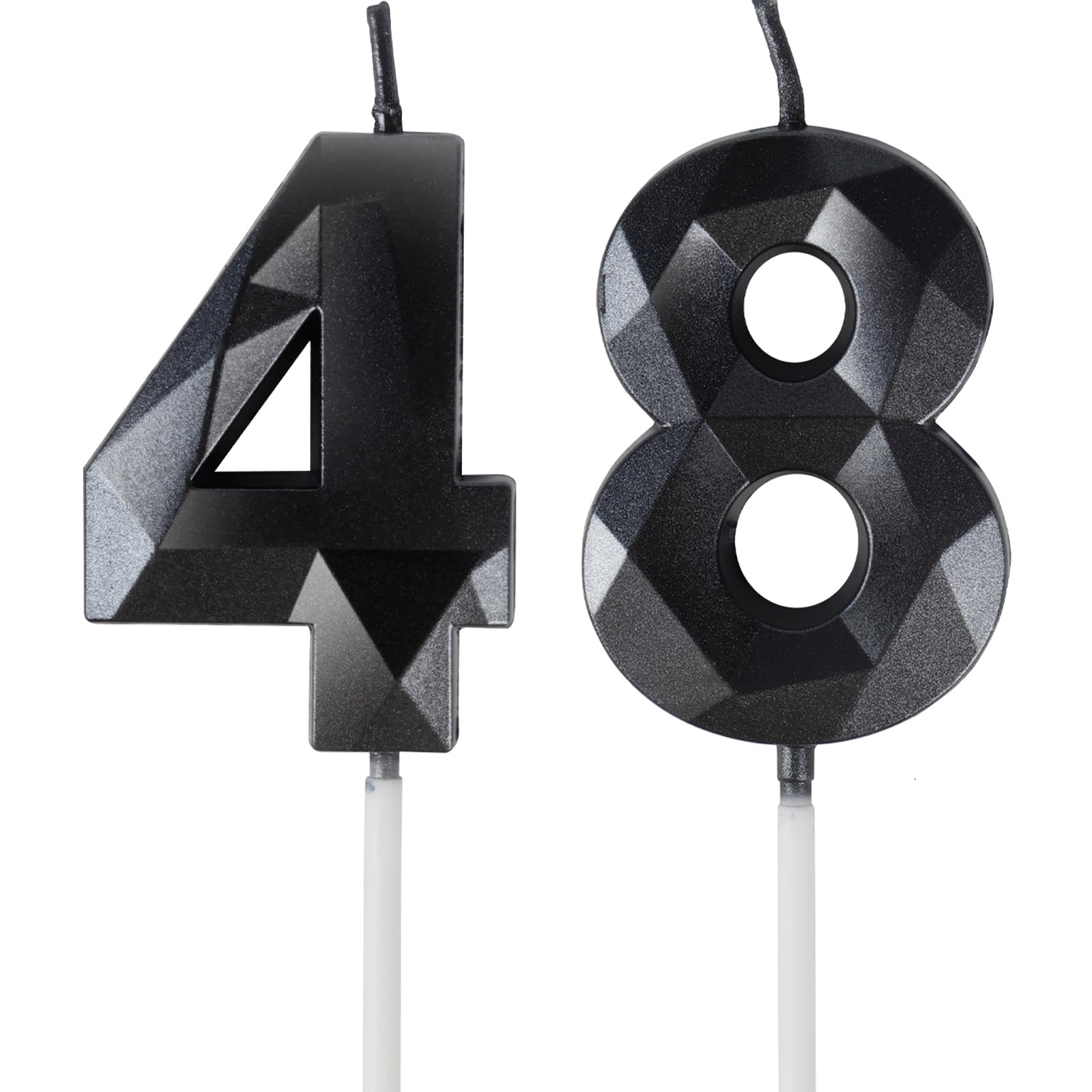 Yiran 50th Birthday Candles, Gold Number 50 Happy Birthday Candles, Cake Topper Decorations for Birthday Party, Wedding Anniversary Celebration Supply — view 32