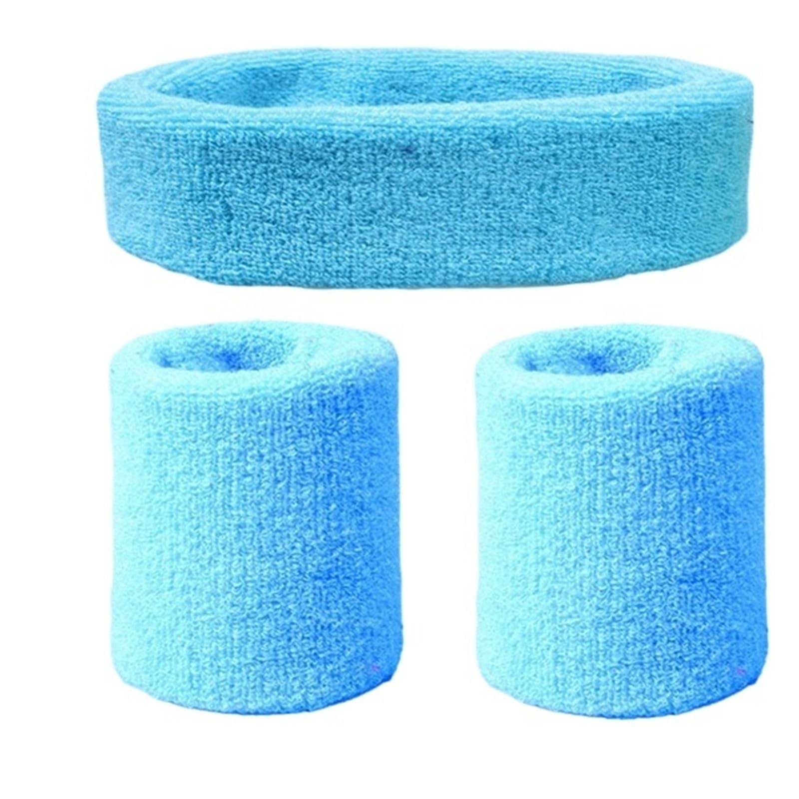 Generisch 2 Stück Sportarmbänder, 1 Stirnband, Handtuch, Schweißband-Set