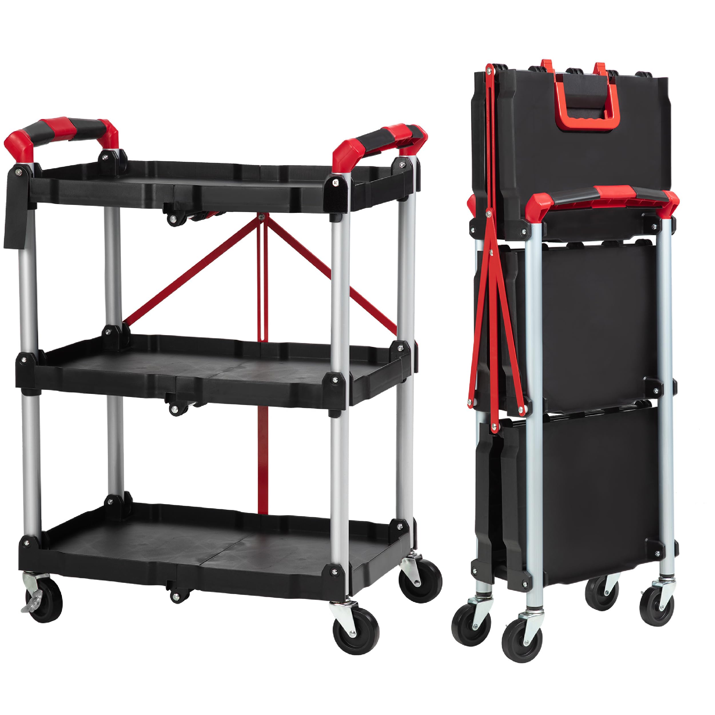 GarveeLife Mehrzweckrollwagen Servierwagen, 58x38x84 cm