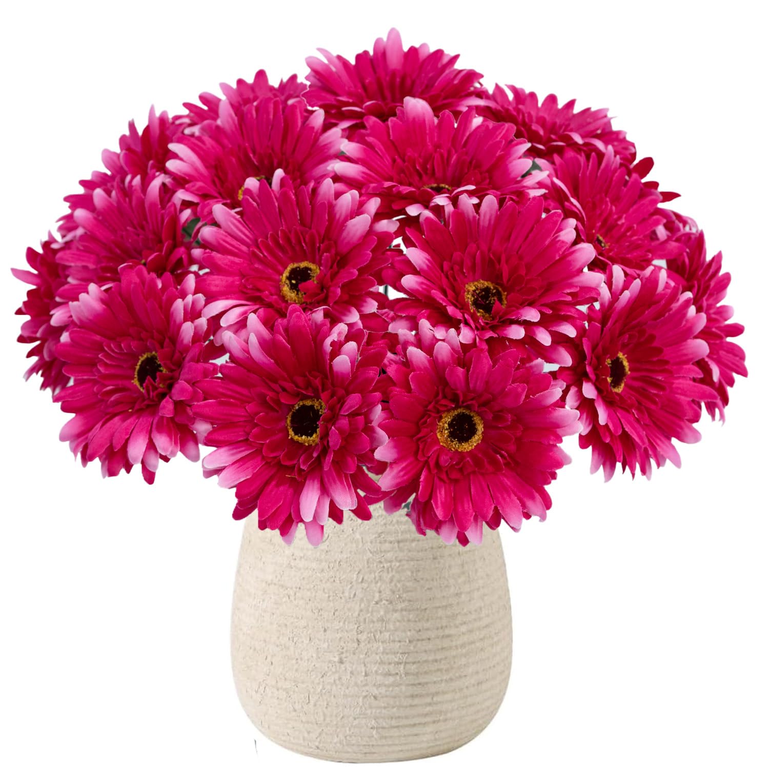 FOUSUKA 20 Pcs Fake Silk Gerbera Daisy