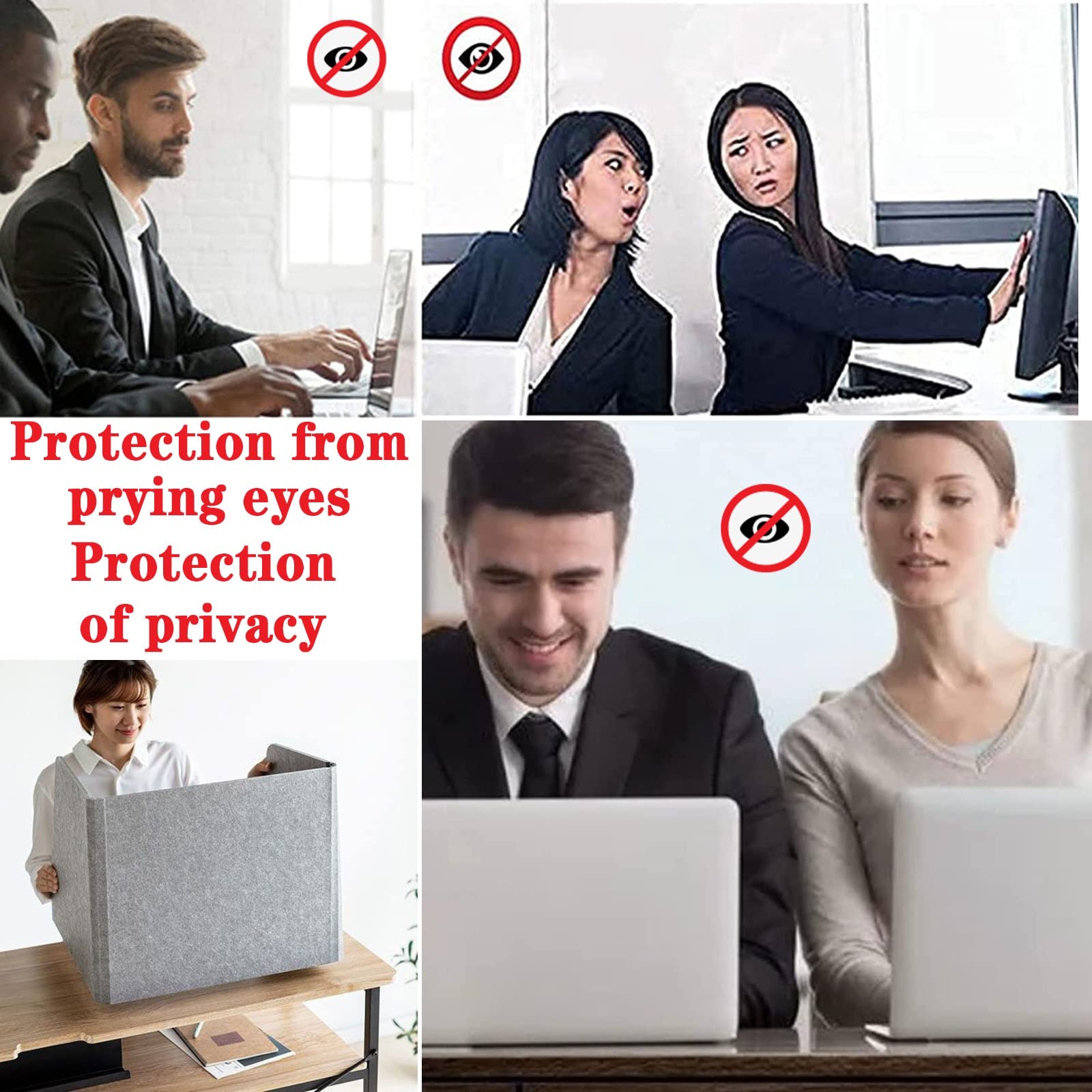 Divisori da scrivania per privacy e assorbimento acustico, divisorio autoportante da tavolo per computer laboratori e uffici