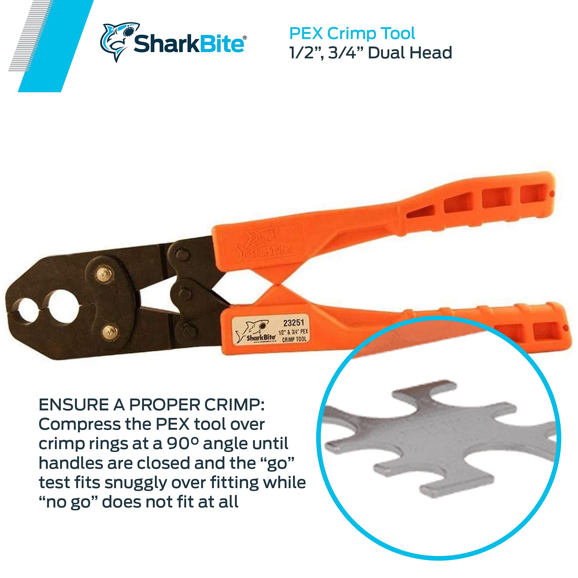 SharkBite 23251 PEX Crimping Tool, 1/2 Inch and 3/4 Inch Buy Online in United Arab Emirates at