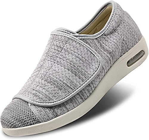 Miniatura 8 de MEJORMEN Zapatillas para hombre diabéticos de ancho extra ancho fácil de poner y quitar con cojín de aire y malla transpirable, soporte para hombres