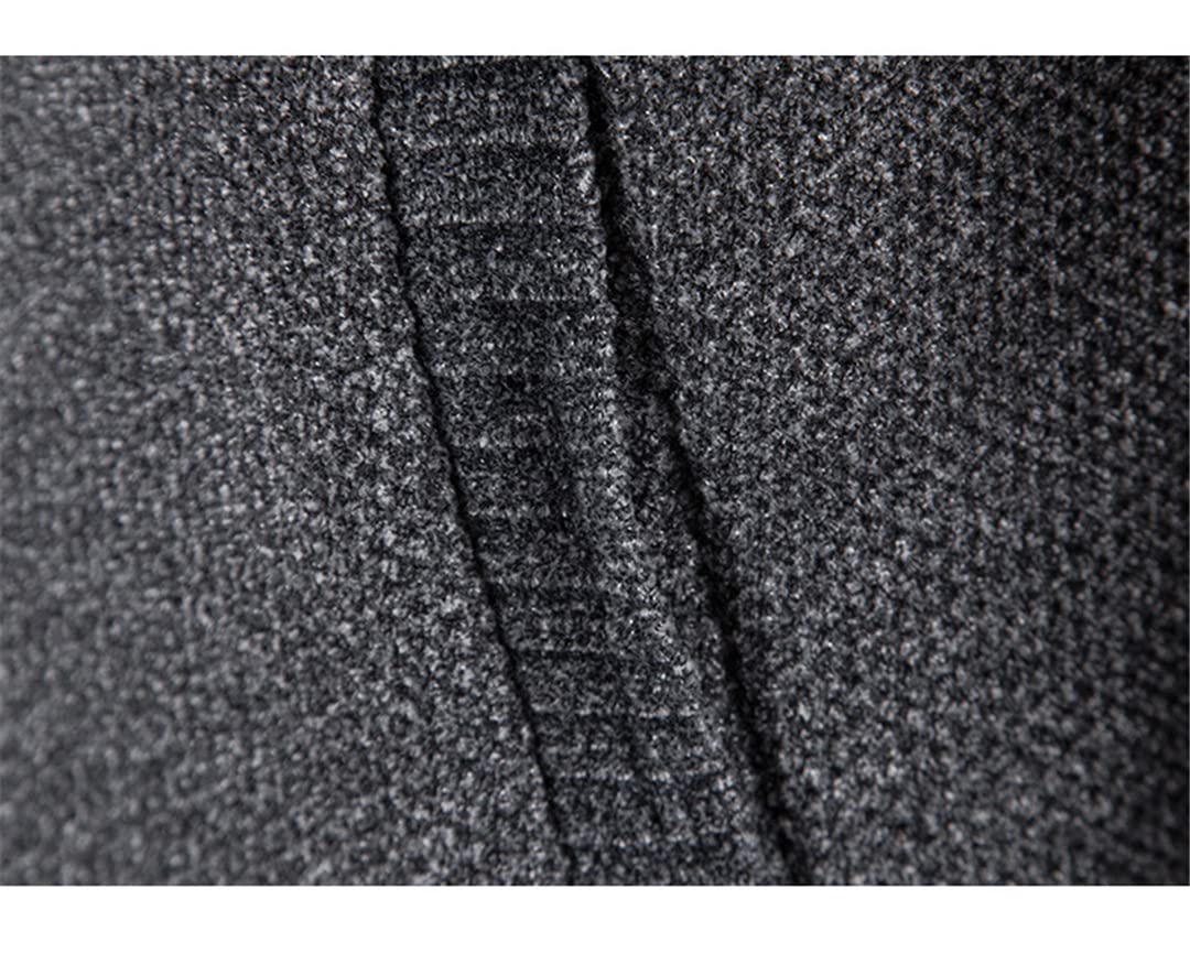 Chaqueta de punto de lana para hombre con cuello alto y cremallera gruesa y cálida