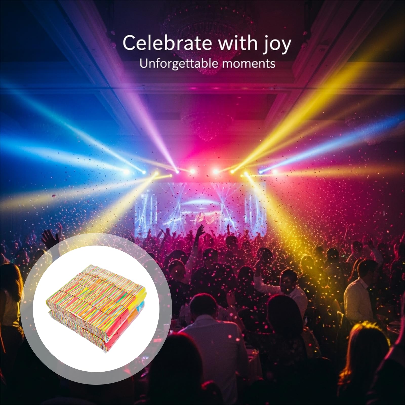 Multicolor-Konfetti aus Papier, flammhemmendes Seidenpapier-Konfetti in Großpackung für Konfettikanone, Regenbogenmaschine, Bar-Atmosphäre, leichtes Party-Füllmaterial für Feiern und Deko