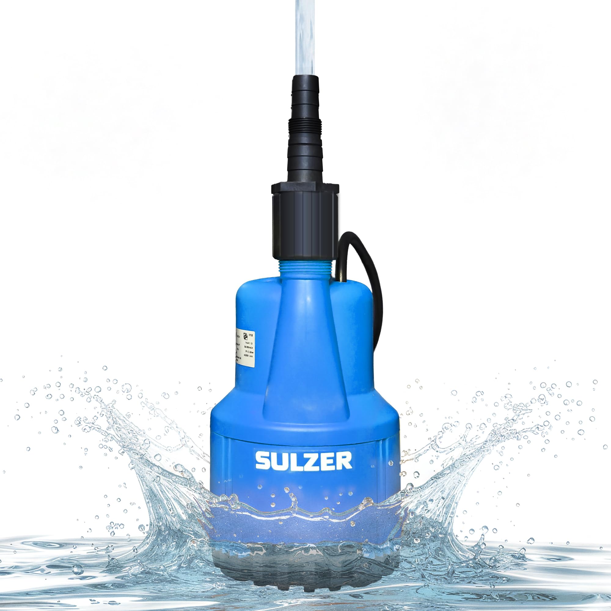SULZER ABS Robusta 200 Schmutzwasserpumpe bis 9.500 Liter/Stunde max. 6,1m Förderhöhe Flachabsaugung bis 3mm und 10m Kabel Art. 01135066