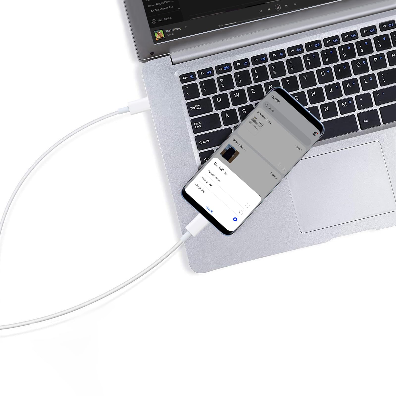 Smays Confezione da 50 cavi da USB C a USB C, 91 cm, cavo di ricarica rapida per telefono di tipo C, confezione multipla, bianco