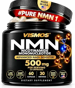 Pure NMN Supplement 500mg, NAD+ Support, Nicotinamide Mononucleotide
