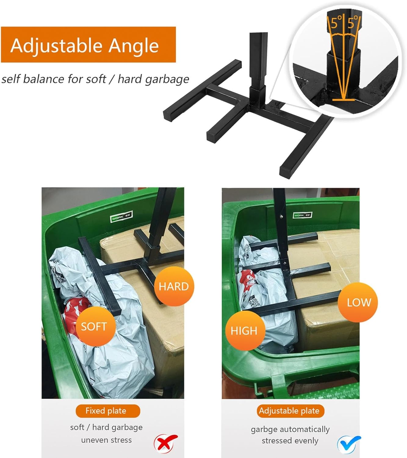 Trash Squasher Manual, Squash it Trash Bin Compactor Wastemat, Trash Smasher, Waste Mate Bin Squasher, Portable Trash Compactor Manual Trash Compactor for Kitchen