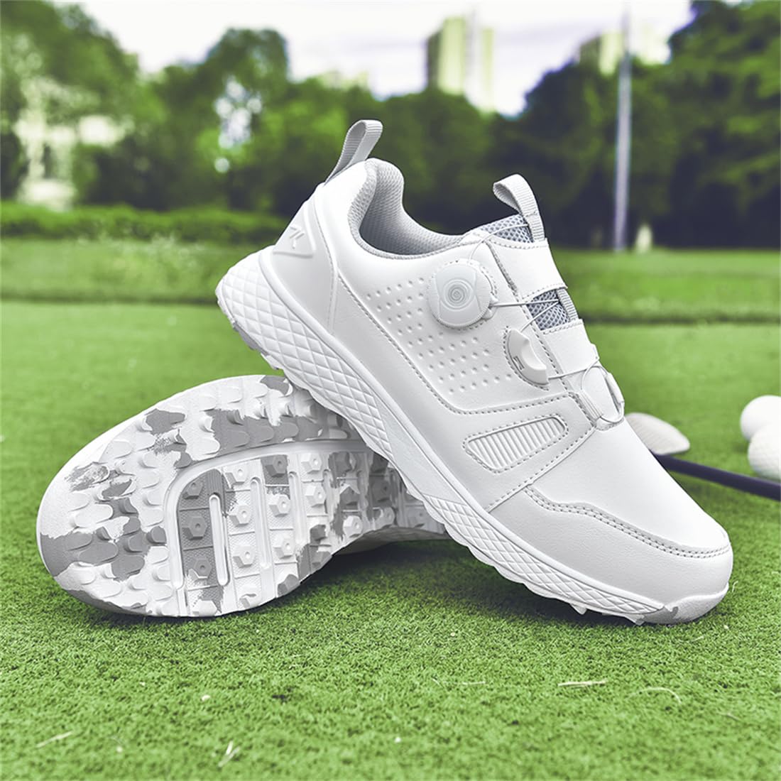 Zapatos De Golf para Hombre Spikless Impermeable Ligero Antideslizante Zapatos Atléticos para Caminar Al Aire Libre Calzados De Golfista Ligeros Al Aire Libre
