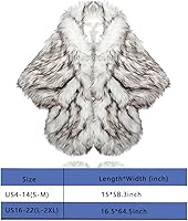 Vista 14 de Aukmla Bufanda de piel de boda para mujer con broche de diamantes de imitación para novia y damas de honor A-Marrón