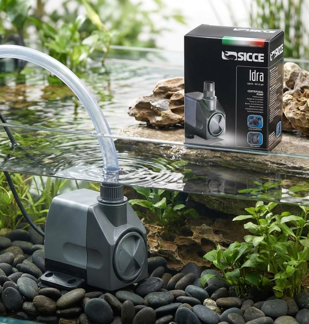 Suinga Pompe Eau Submersible Idra 2,2 m - 1300 l/h Mini Pompe Aquarium, Ajustable Pompe Fontaine pour Étang Fontaine pour Étang Fontaine Réservoir de Poissons, noir
