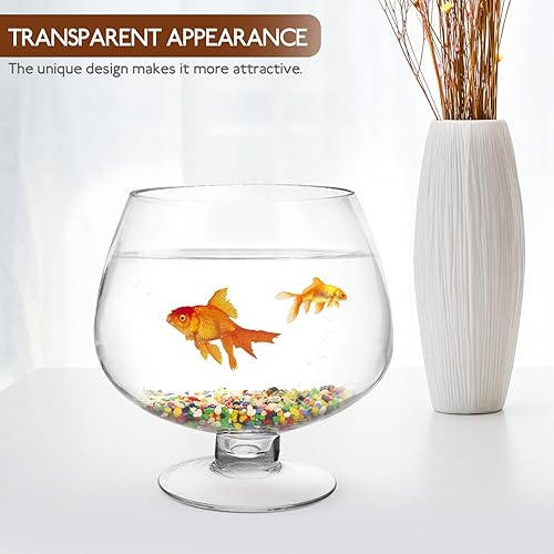 Miniatura 5 de GANAZONO Tazón de burbujas transparente, cuenco de peces de vidrio, terrario, globo de flores, jarrón hidropónico, gran copa de cerveza, centro de