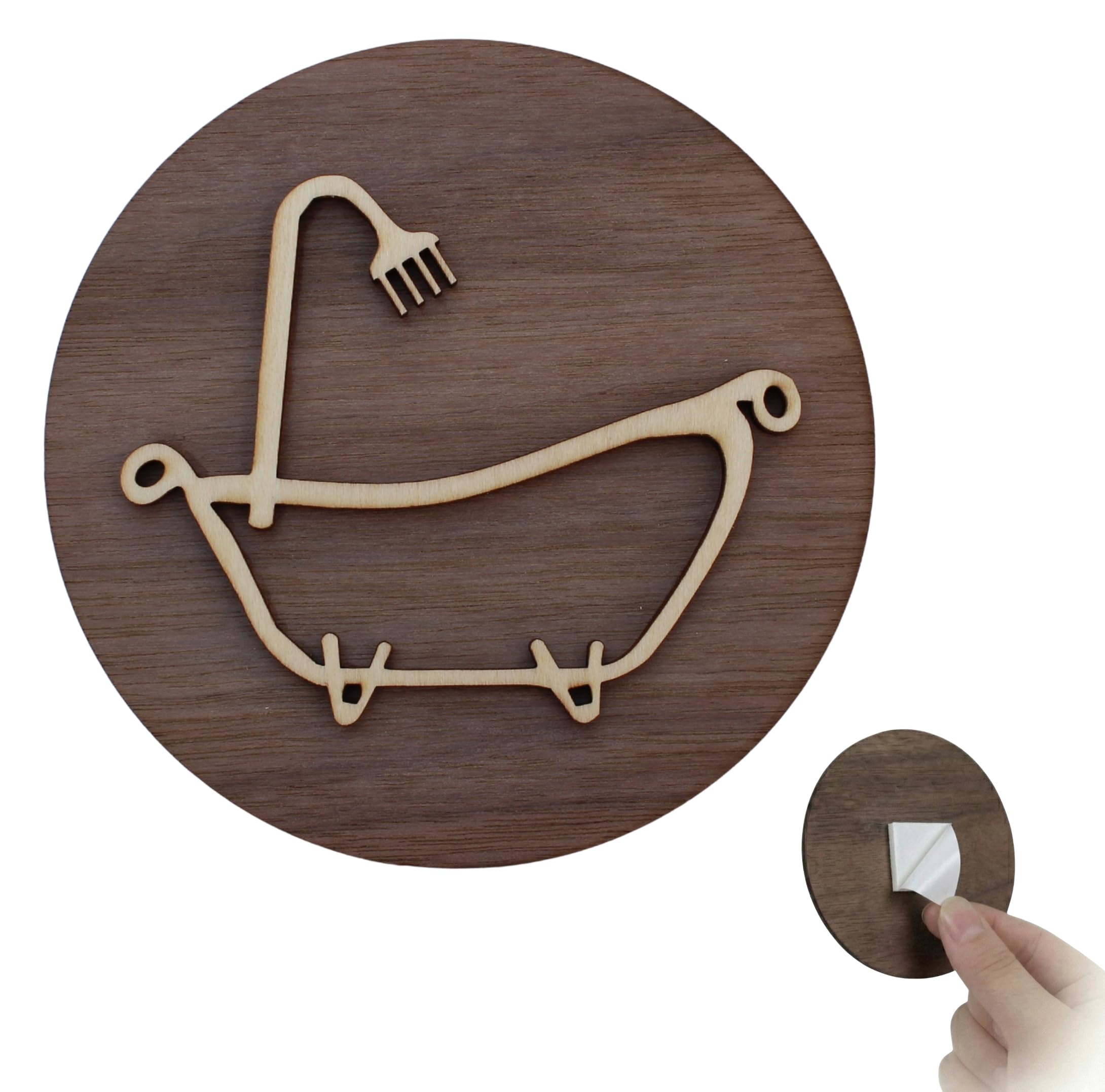 Cartello Toilette in Legno, Targhette Bagno Uomo Donna, Adesivi Bagno Decorativi Artigianali (Bagno)