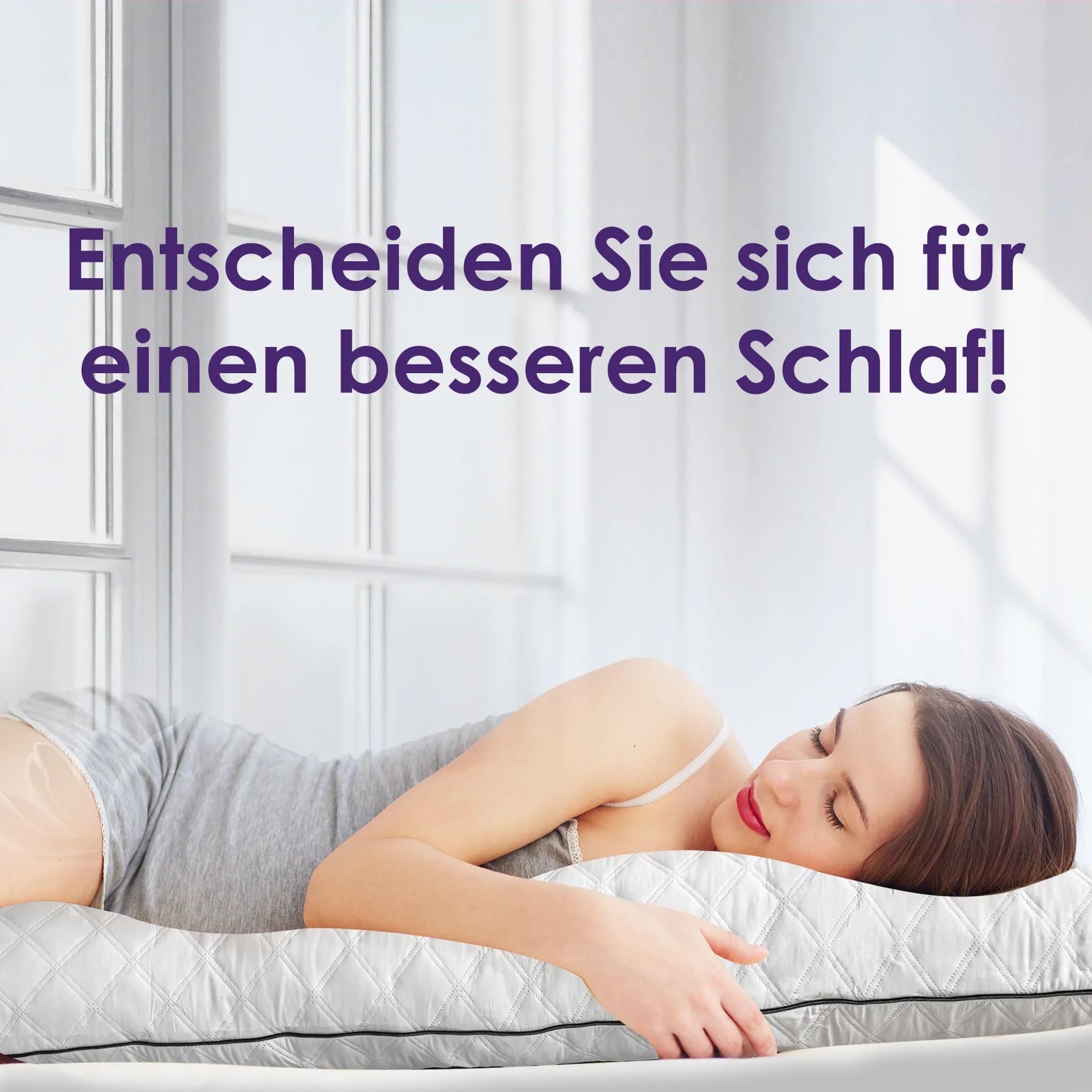Seitenschläferkissen 40x140cm - Stillkissen & Schwangerschaftskissn [Ultra Memory Foam] Superweiches Kopfkissen für Seitenschläfer [SoftCell-Fasern] - Waschbarer Bezug