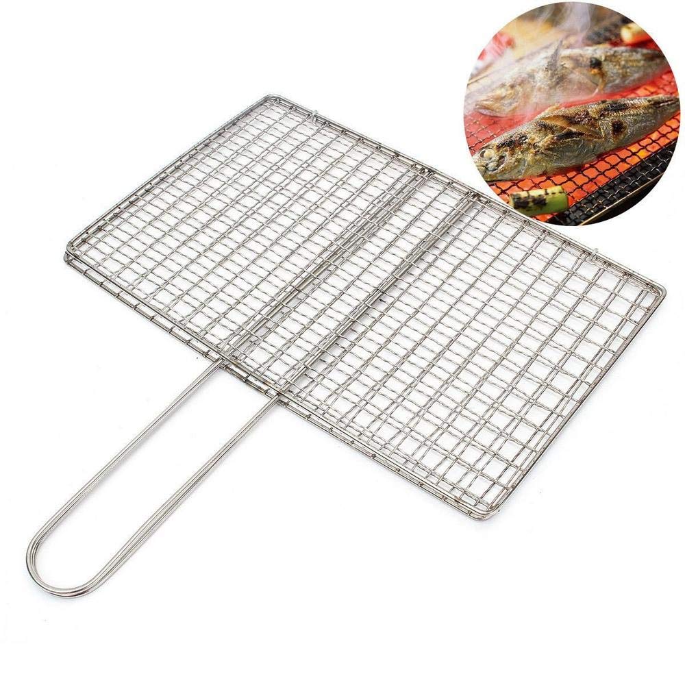 Griglia Rotonda Per Barbecue In Acciaio Inox Sunrise – Diametro 33 Cm, Multiuso, Resistente, Senza Gambe