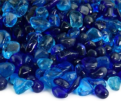 Beach Vibes - Blended Fire Glass Dots for Indoor and Outdoor Fire Pits or Fireplaces | 10 Pounds | 3/8 Inch