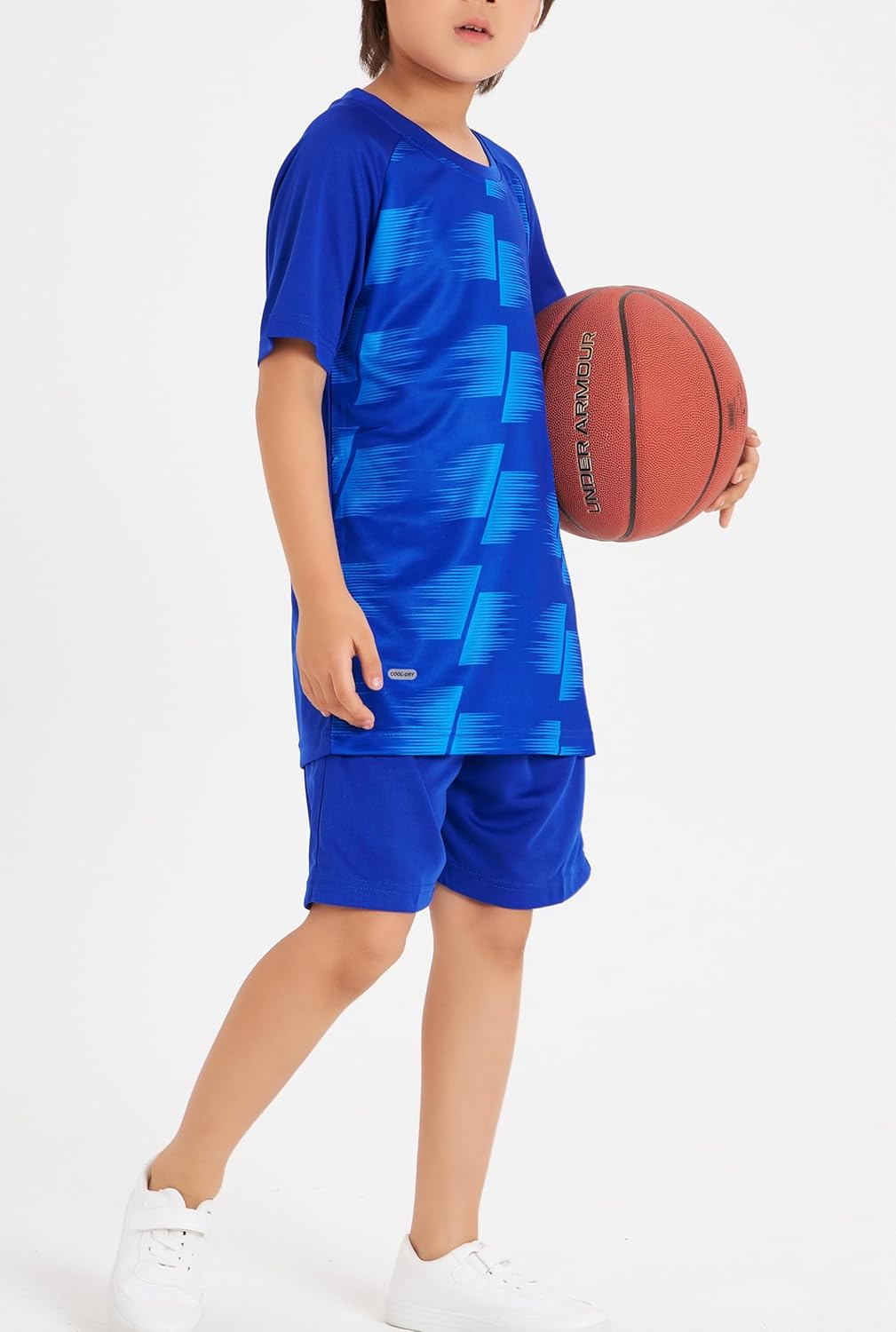 DANI CHINS Boys Loose Active Short-Sleeve Shirts Sports Jerseys and Athletic Mesh Shorts Set - Image 4