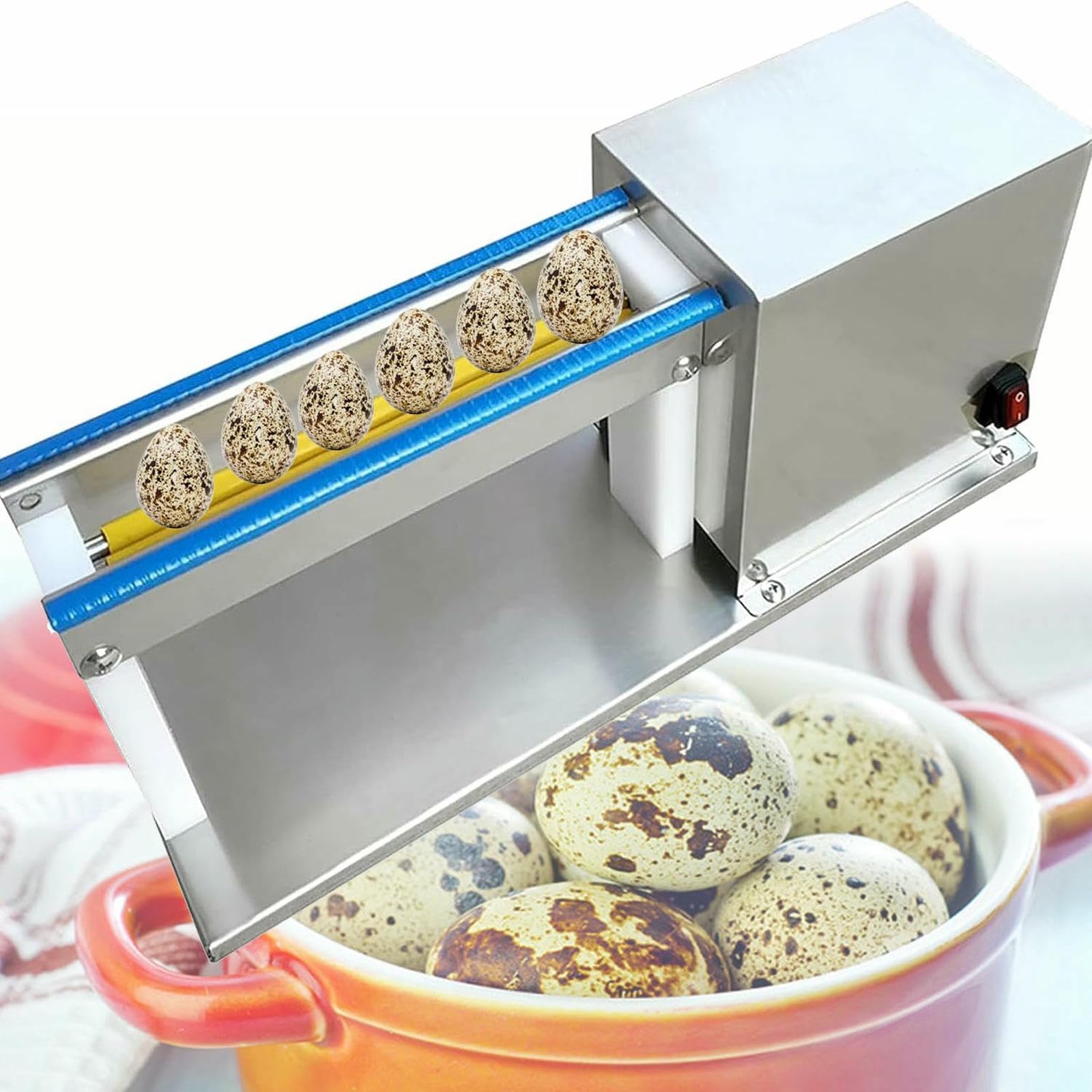 Desgranadora de huevos de codorniz de acero inoxidable con motor eléctrico