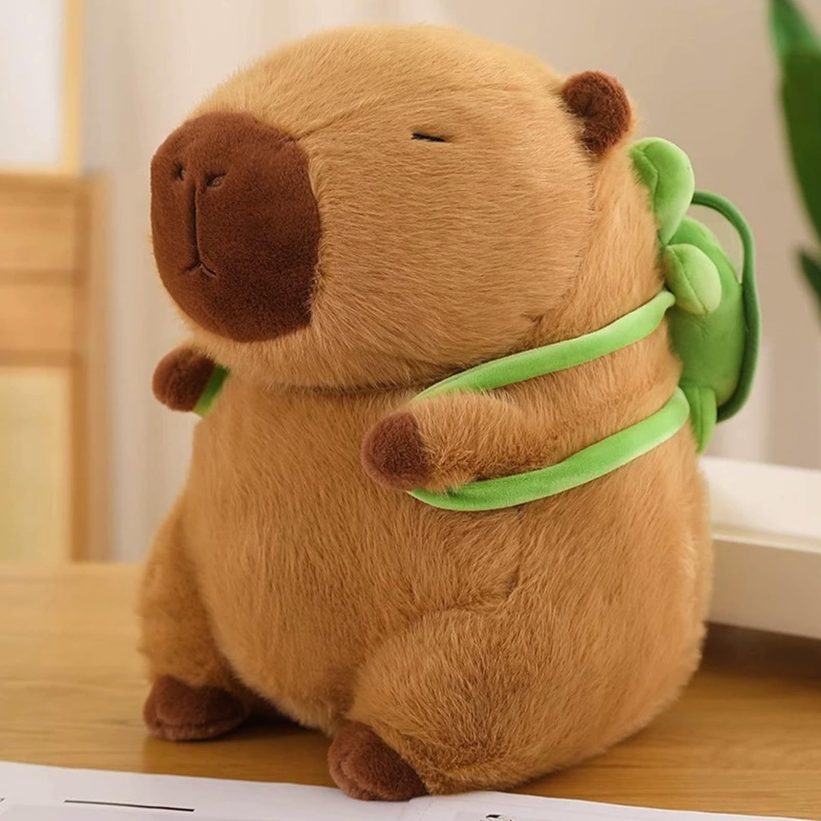 Meriviva 23cm Capybara Plush Toy, Cute Capybara Stuffed Animal Plushies, Soft Capybara Toys for Kids Gift Home Decoration (Turtle) - Image 4