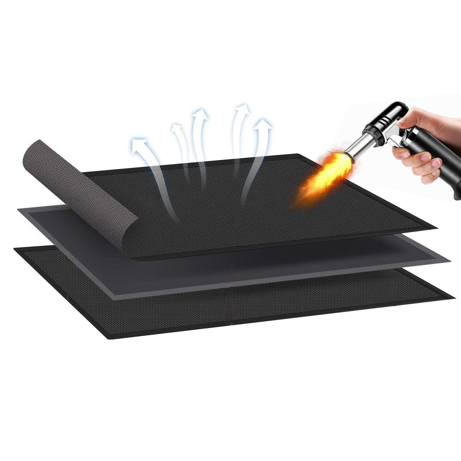Tapis de Protection pour Grill de Terrasse Protection Ignifuge Pour