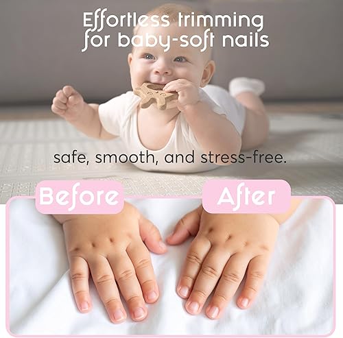 Miniatura 4 de Cortadora de uñas eléctrica, lima de uñas para bebé, lima de uñas segura y fácil para recién nacidos, bebés y niños pequeños, 6 cabezales de