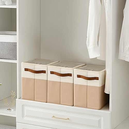 Miniatura 2 de Varhomax Caja Organizadora de Zapatos para Armario, Pequeño Organizador de Tela para Zapatos con Divisores Ajustables y Cubierta Transparente,