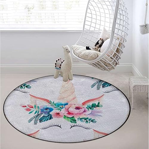 Miniatura 4 de Colibríes - Tapete redondo antideslizante de microfibra suave de poliéster, alfombra de felpa absorbente de agua para tocador de baño, bañeraducha,